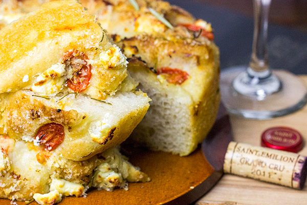 Celebrate the holidays with a batch of this tasty Goat Cheese and Tomato Focaccia!