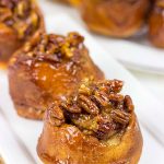 Topped with a delicious gooey honey pecan mixture, these Honey Pecan Sticky Buns will magically disappear from your kitchen!