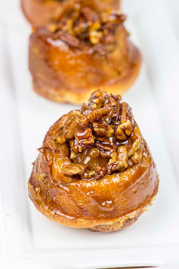 Topped with a delicious gooey honey pecan mixture, these Honey Pecan Sticky Buns will magically disappear from your kitchen!
