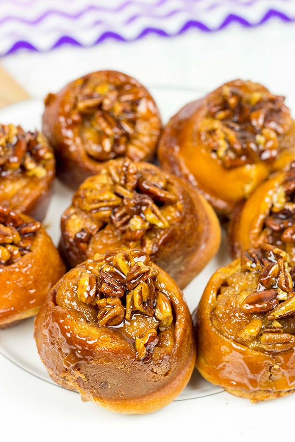 Topped with a delicious gooey honey pecan mixture, these Honey Pecan Sticky Buns will magically disappear from your kitchen!