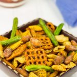 Ditch the chips and whip up a tasty snack hack instead! This Wasabi Soy Party Mix is a game-time favorite around our house!