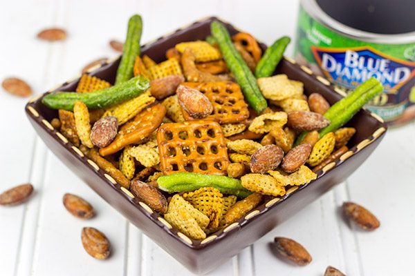 Ditch the chips and whip up a tasty snack hack instead! This Wasabi Soy Party Mix is a game-time favorite around our house!