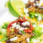 These Pulled Pork Tostadas are a quick and easy way to break out of the boring dinner routine!