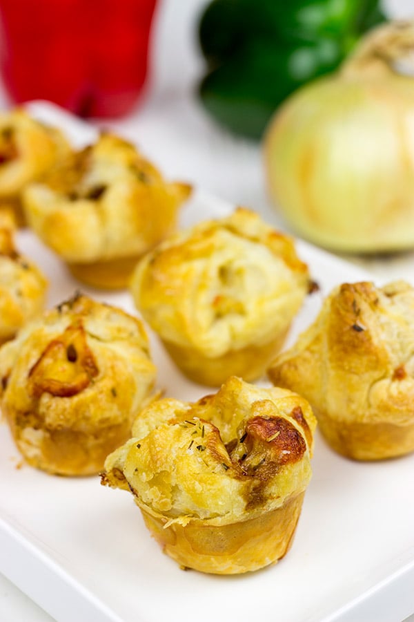 These bite-sized Sausage and Pepper Puffs are the perfect gameday appetizer!