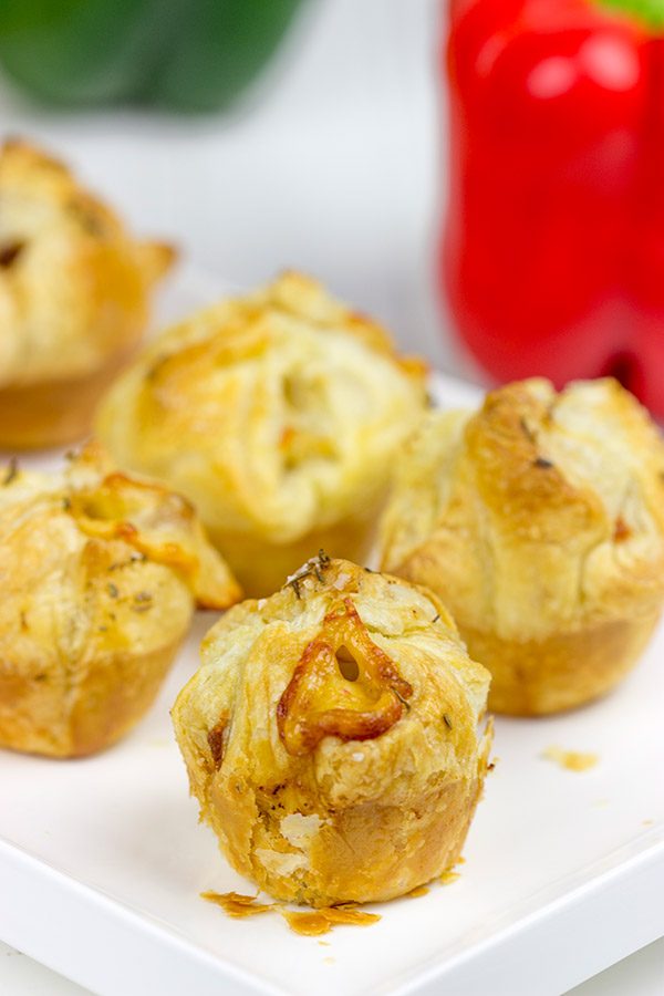 These bite-sized Sausage and Pepper Puffs are the perfect gameday appetizer!