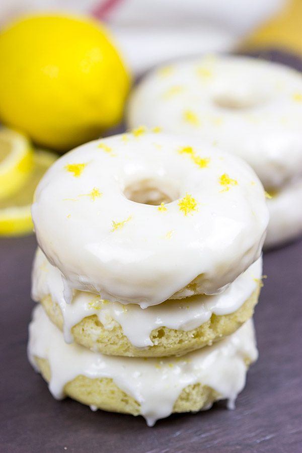 These Baked Lemon Doughnuts are packed with lemony deliciousness!