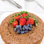 Looking for a decadent chocolate dessert without all of the calories? Try this Chocolate Angel Food Cake!