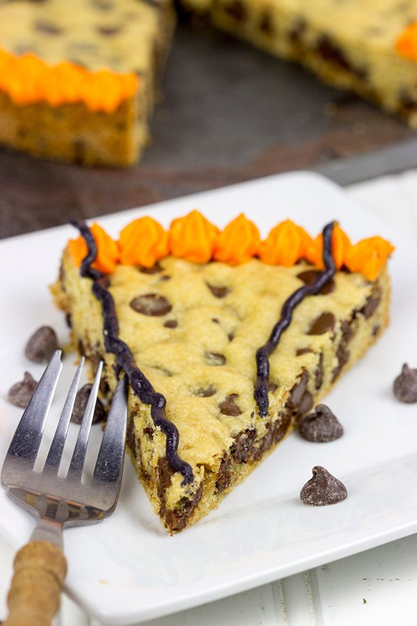 Get into the party spirit with this tasty Chocolate Chip Cookie Cake!