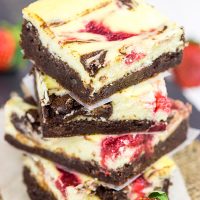 It's a cheesecake! No, it's a brownie! No, it's Strawberry Cheesecake Brownies!