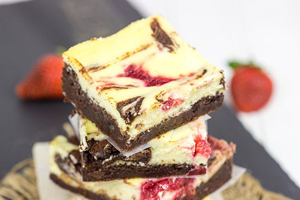 It's a cheesecake! No, it's a brownie! No, it's Strawberry Cheesecake Brownies!