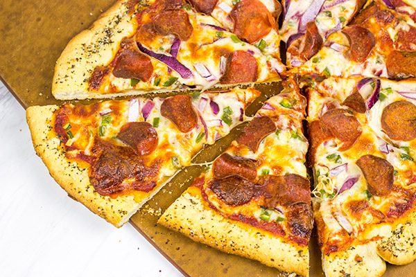 Mix up pizza night with this Thin Crust Sourdough Pizza!