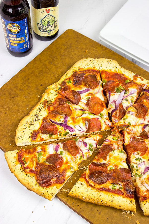 Mix up pizza night with this Thin Crust Sourdough Pizza!