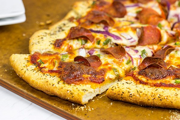 Mix up pizza night with this Thin Crust Sourdough Pizza!