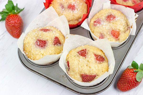 Celebrate the arrival of berry season with these Fresh Strawberry Muffins!