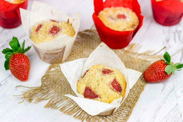 Celebrate the arrival of berry season with these Fresh Strawberry Muffins!