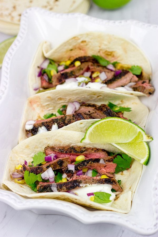 Grilled Flank Steak Tacos are an easy and delicious way to celebrate warm summer nights on the back porch!