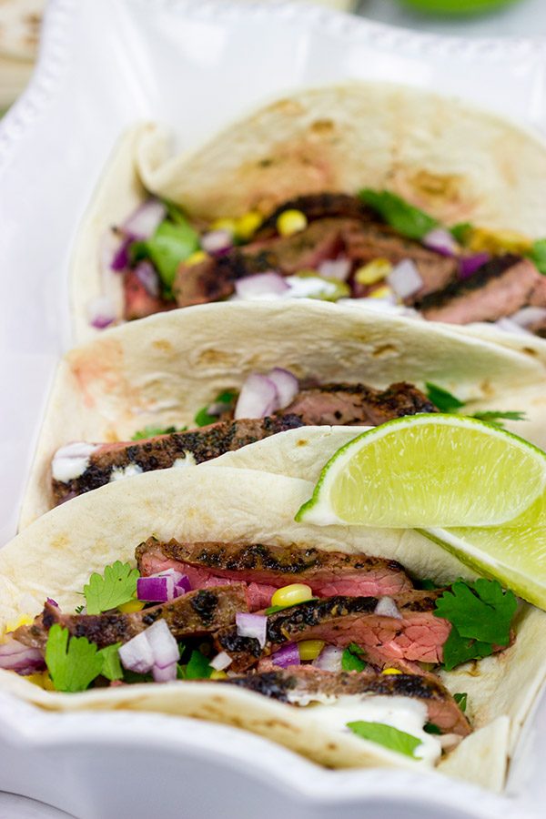 Grilled Flank Steak Tacos are an easy and delicious way to celebrate warm summer nights on the back porch!