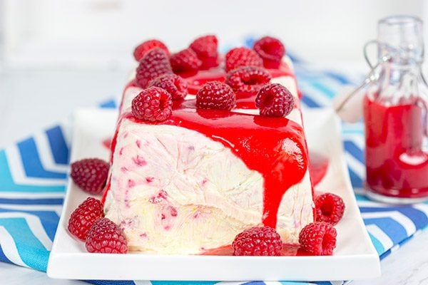 Featuring a raspberry sauce made with limoncello, this Lemon Raspberry Semifreddo is a perfect way to welcome in the warmer temperatures!