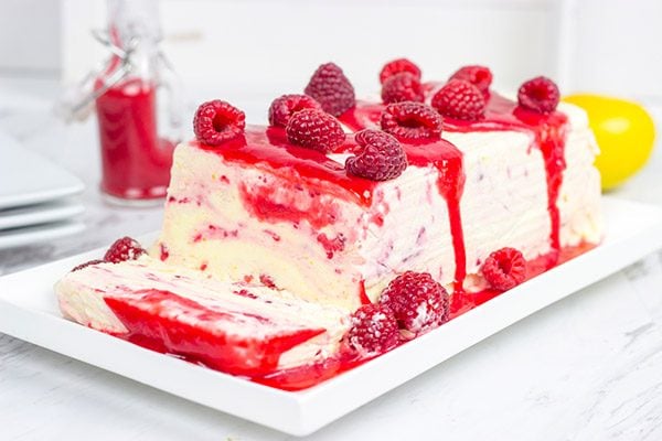 Featuring a raspberry sauce made with limoncello, this Lemon Raspberry Semifreddo is a perfect way to welcome in the warmer temperatures!