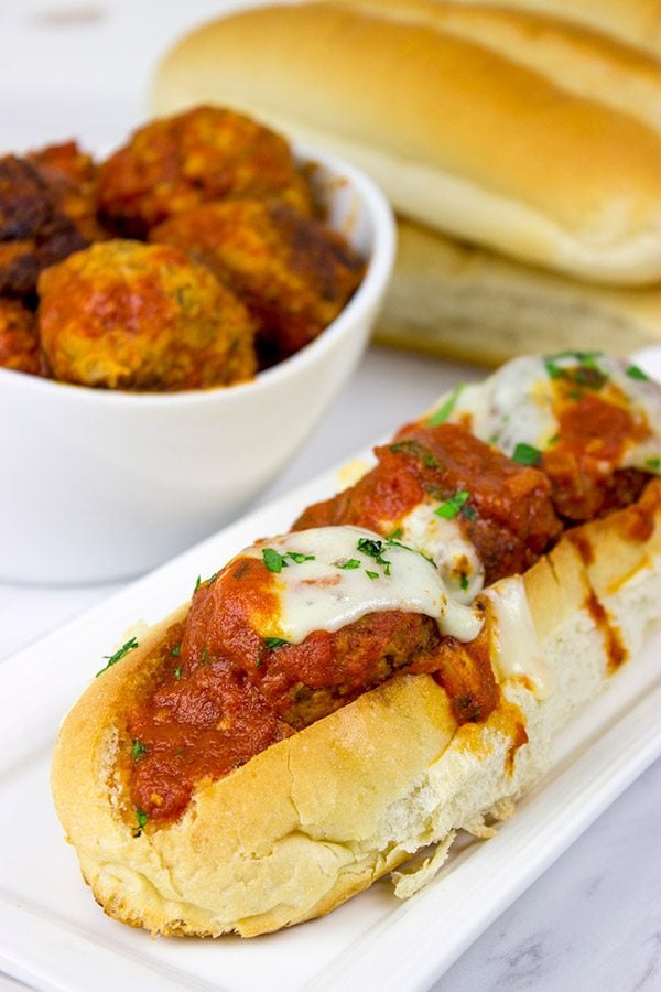 These Slow Cooker Meatball Subs are an easy and delicious winter meal!