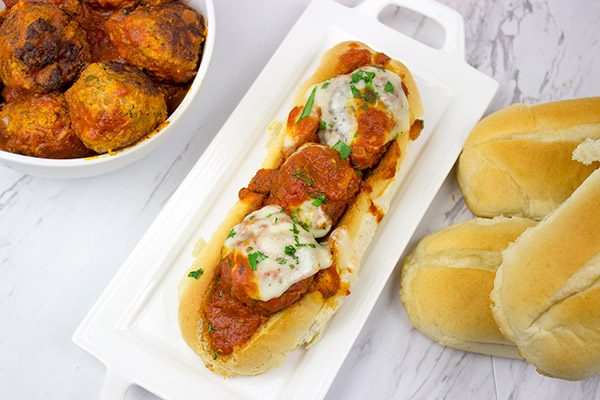 These Slow Cooker Meatball Subs are an easy and delicious winter meal!
