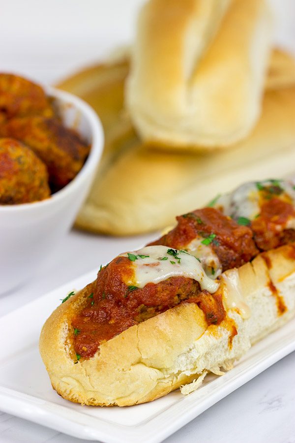 These Slow Cooker Meatball Subs are an easy and delicious winter meal!
