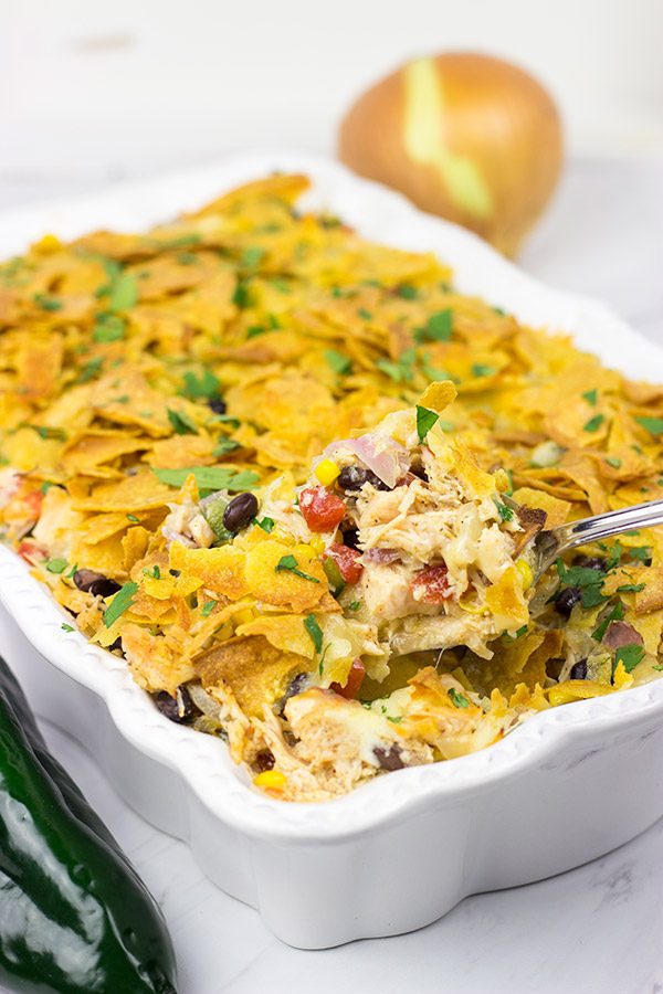 Looking for an easy weeknight dinner? How about this tasty Southwestern Chicken Taco Bake?