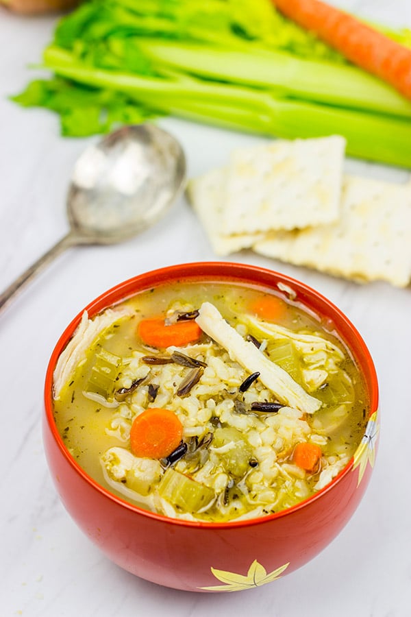 A homemade pot of Chicken and Wild Rice Soup is the ultimate comfort food!