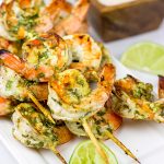 Get outside and grill up a batch of these Grilled Coconut Lime Shrimp this weekend!