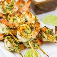 Get outside and grill up a batch of these Grilled Coconut Lime Shrimp this weekend!