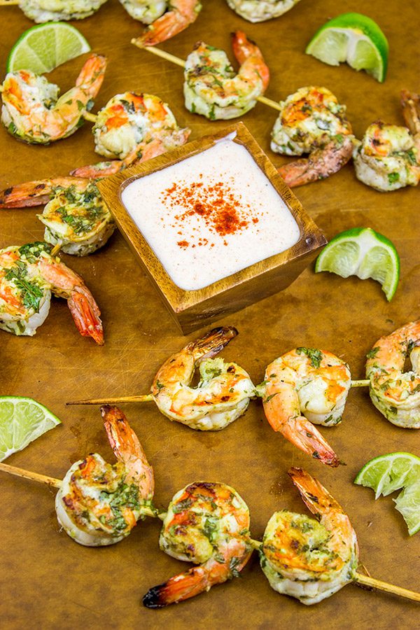 Get outside and grill up a batch of these Grilled Coconut Lime Shrimp this weekend!