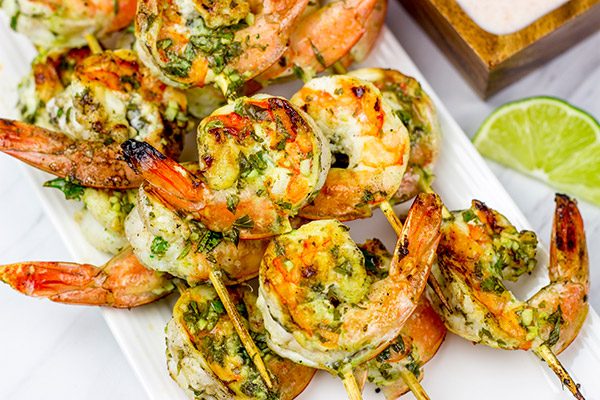 Get outside and grill up a batch of these Grilled Coconut Lime Shrimp this weekend!