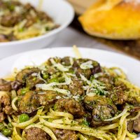 Linguine with Sausage and Mushrooms