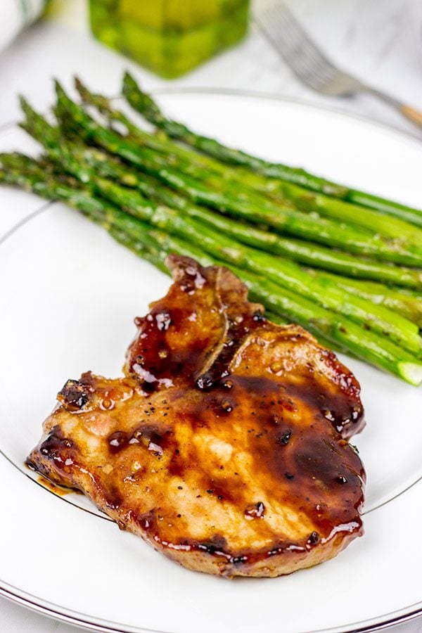 Maple Chipotle Glazed Pork Chops are an easy weeknight meal, and they're packed with delicious flavor!
