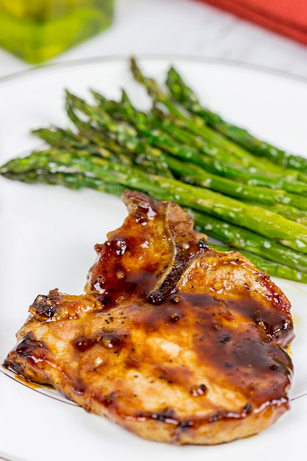 Maple Chipotle Glazed Pork Chops are an easy weeknight meal, and they're packed with delicious flavor!