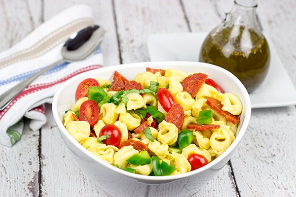 Summer picnics aren't complete without pasta salad, and this Pepperoni Pasta Salad is an epic addition to the picnic table!
