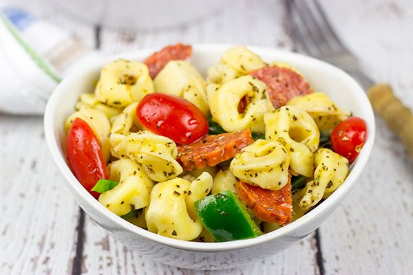 Summer picnics aren't complete without pasta salad, and this Pepperoni Pasta Salad is an epic addition to the picnic table!