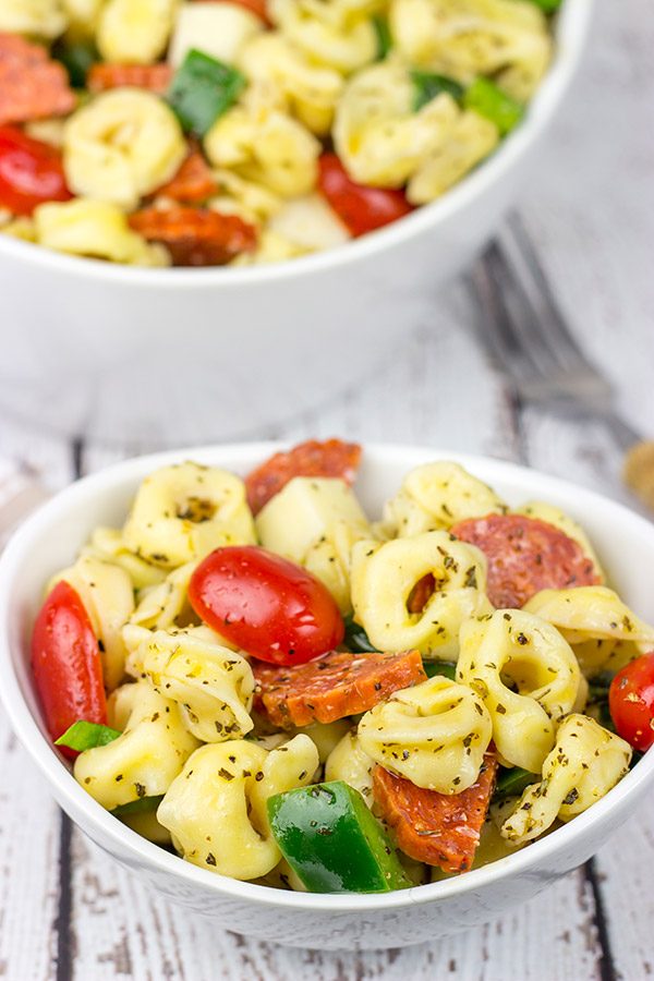 Summer picnics aren't complete without pasta salad, and this Pepperoni Pasta Salad is an epic addition to the picnic table!