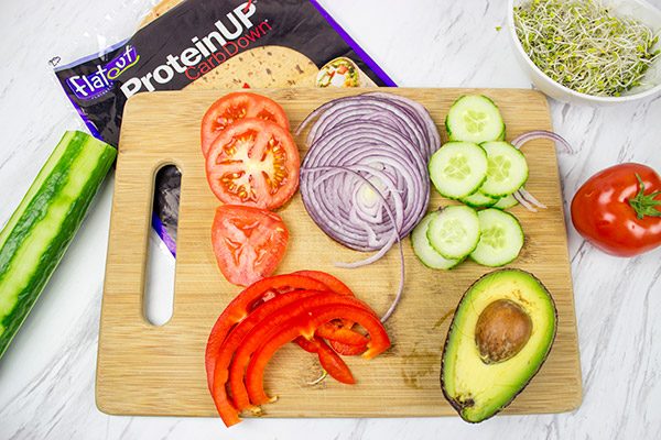 Easy, tasty and healthy. What's not to love about these Veggie Hummus Wraps?