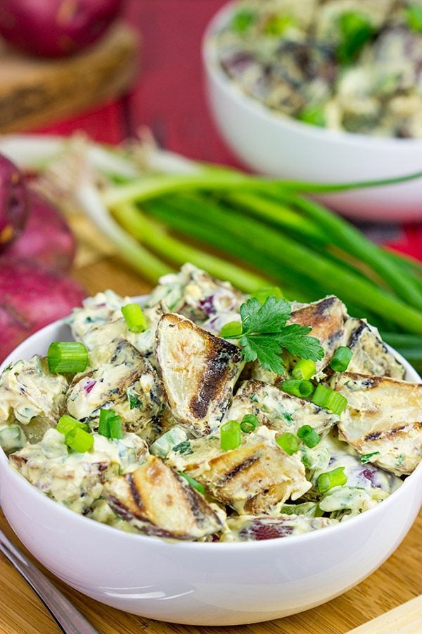 Looking for a fun twist to a classic summer dish? Try this Grilled Potato Salad!