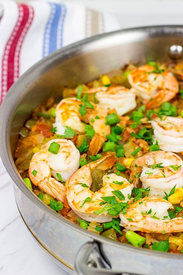 This Lowcountry Shrimp Perloo is easy and delicious...perfect for a weeknight meal!
