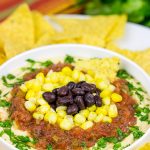 This Mexican Style Hummus makes for a delicious late afternoon snack...especially when served with friends and family!