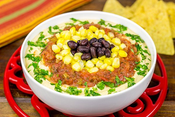 This Mexican Style Hummus makes for a delicious late afternoon snack...especially when served with friends and family!