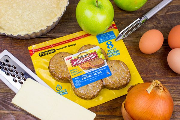 This tasty Sausage and Green Apple Quiche is perfect for breakfast, brunch or dinner!