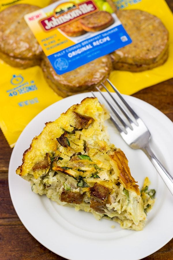 This tasty Sausage and Green Apple Quiche is perfect for breakfast, brunch or dinner!