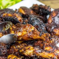Apple Bourbon BBQ Sauce is one delicious flavor for grilled chicken wings!