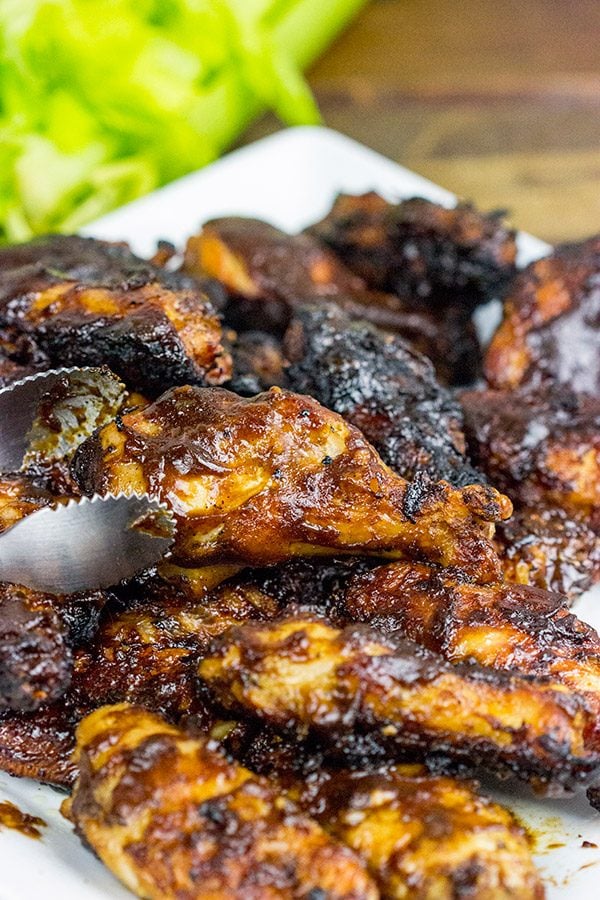 Apple Bourbon BBQ Sauce is one delicious flavor for grilled chicken wings!