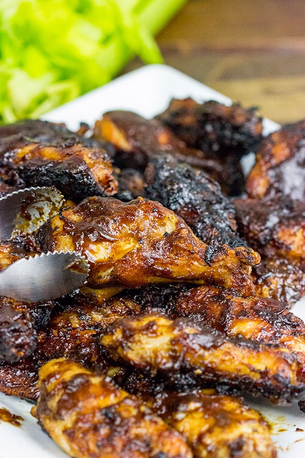 Apple Bourbon BBQ Sauce is one delicious flavor for grilled chicken wings!