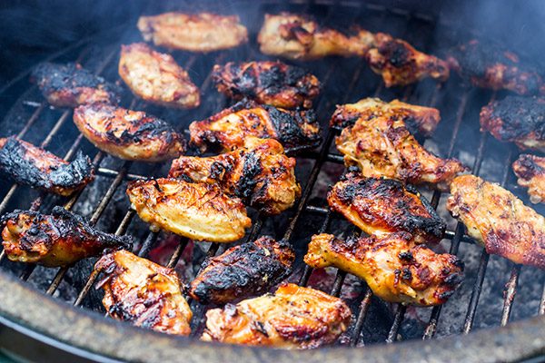 Apple Bourbon BBQ Sauce is one delicious flavor for grilled chicken wings!
