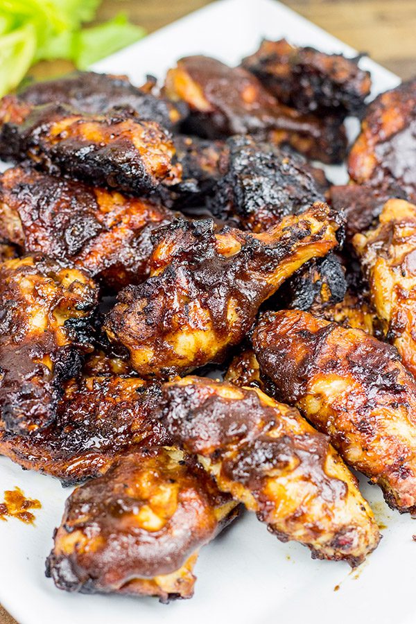 Apple Bourbon BBQ Sauce is one delicious flavor for grilled chicken wings!